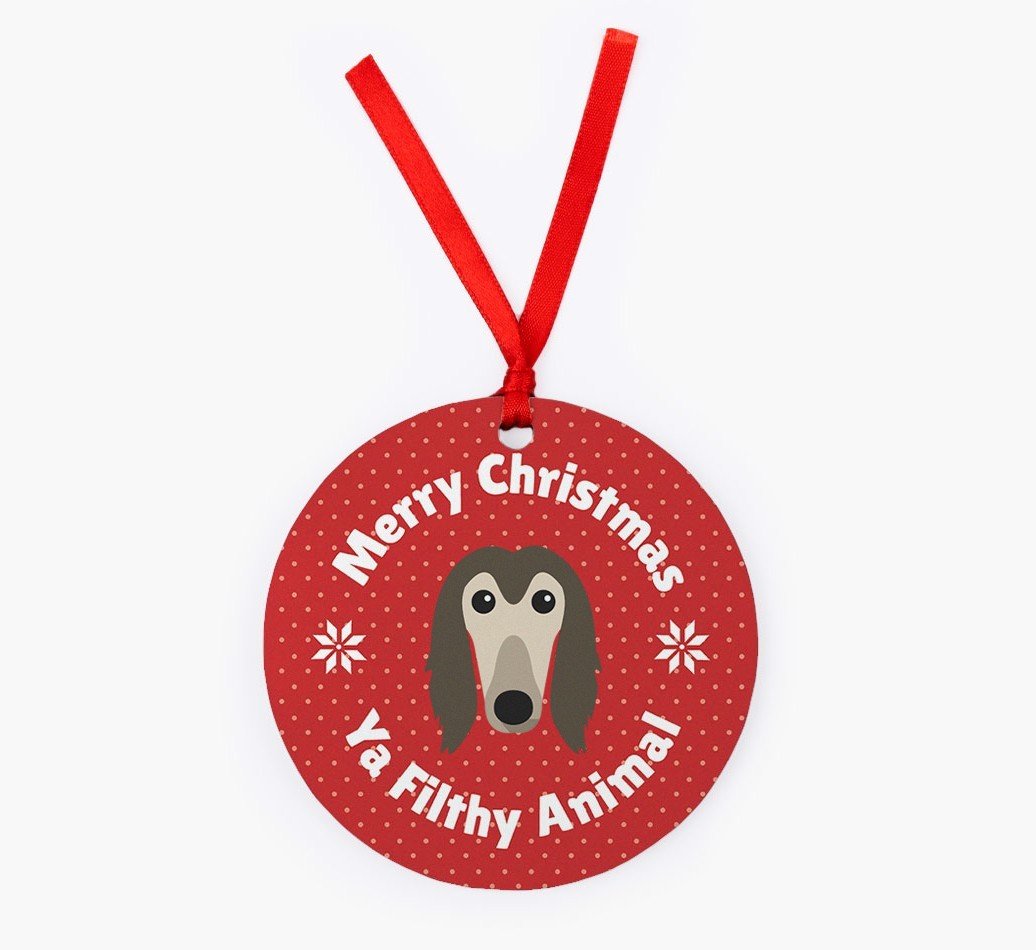 'Merry Christmas Ya Filthy Animal' - {breedFullName} Christmas Decoration