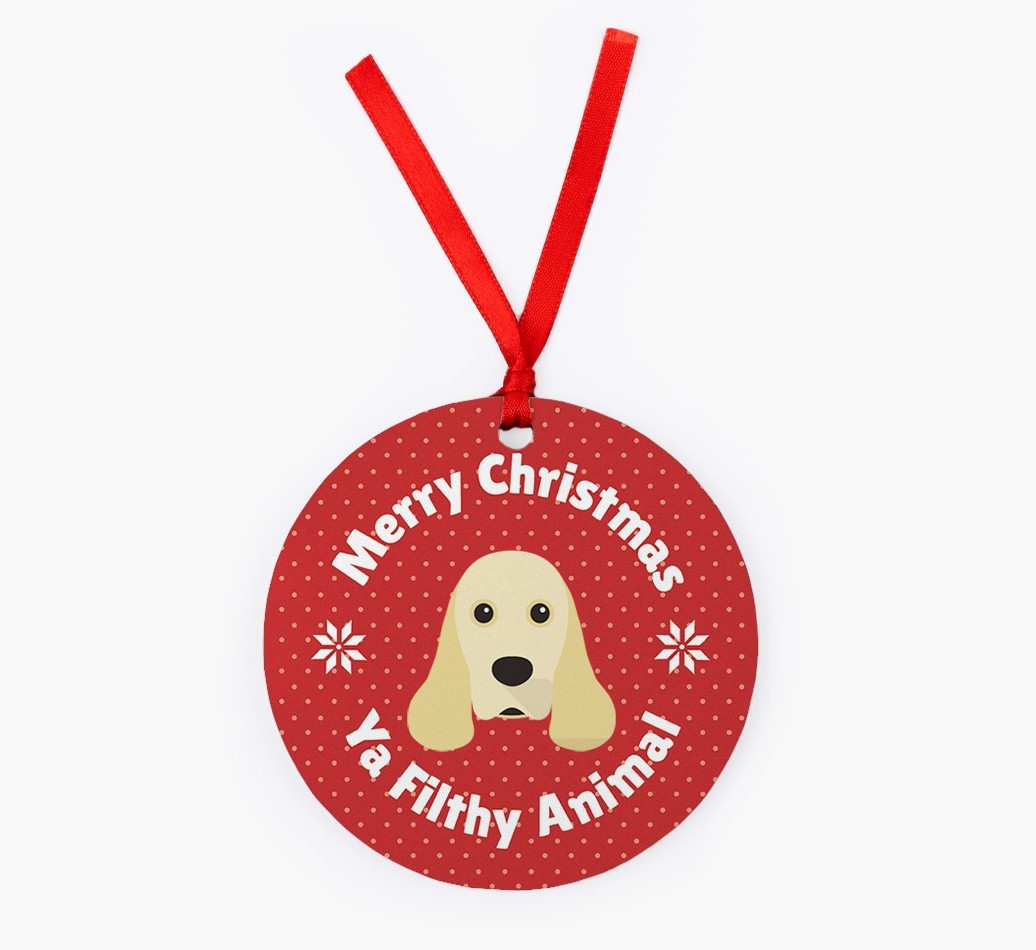 'Merry Christmas Ya Filthy Animal' - {breedFullName} Christmas Decoration