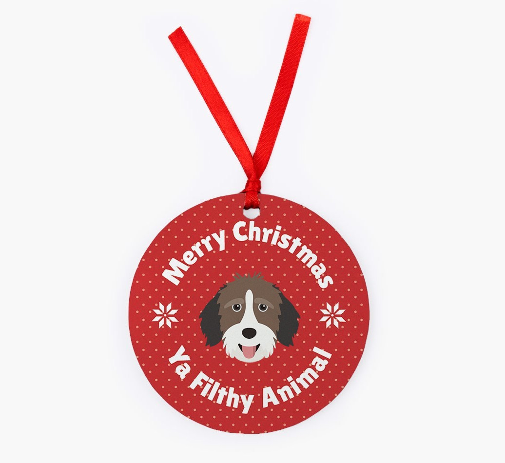 'Merry Christmas Ya Filthy Animal' - {breedFullName} Christmas Decoration