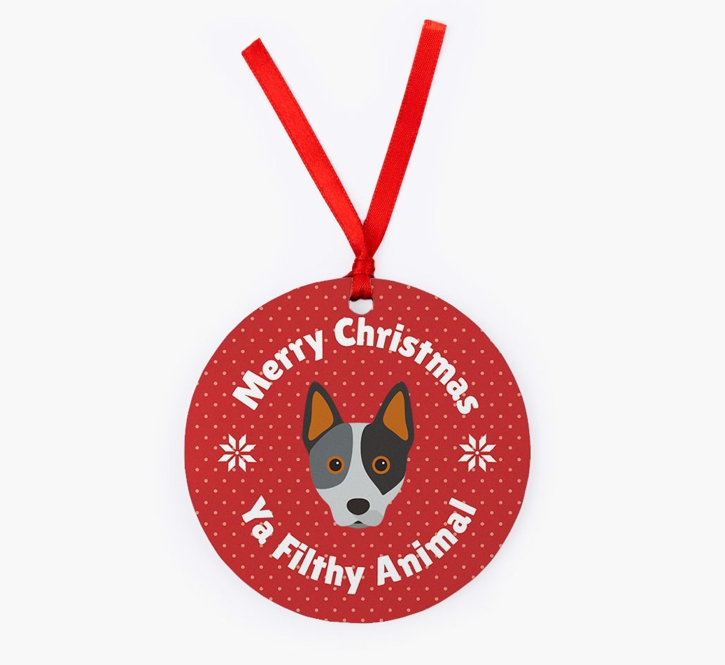 'Merry Christmas Ya Filthy Animal' - {breedFullName} Christmas Decoration