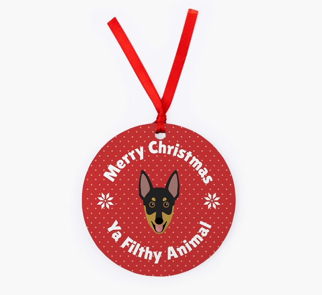 'Merry Christmas Ya Filthy Animal' - {breedFullName} Christmas Decoration