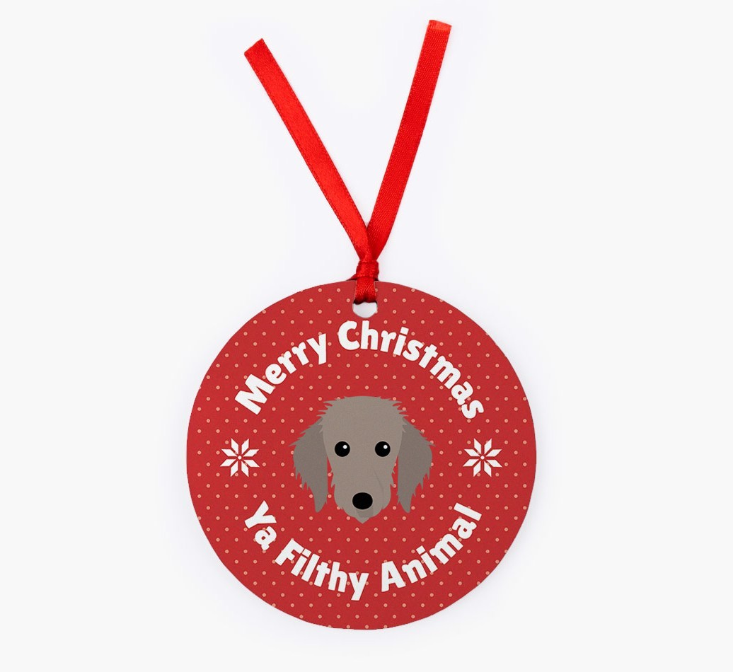 'Merry Christmas Ya Filthy Animal' - {breedFullName} Christmas Decoration
