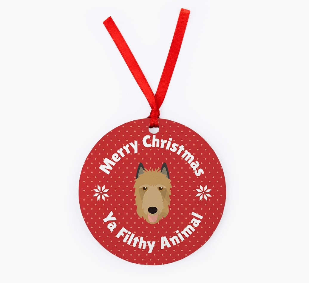 'Merry Christmas Ya Filthy Animal' - {breedFullName} Christmas Decoration