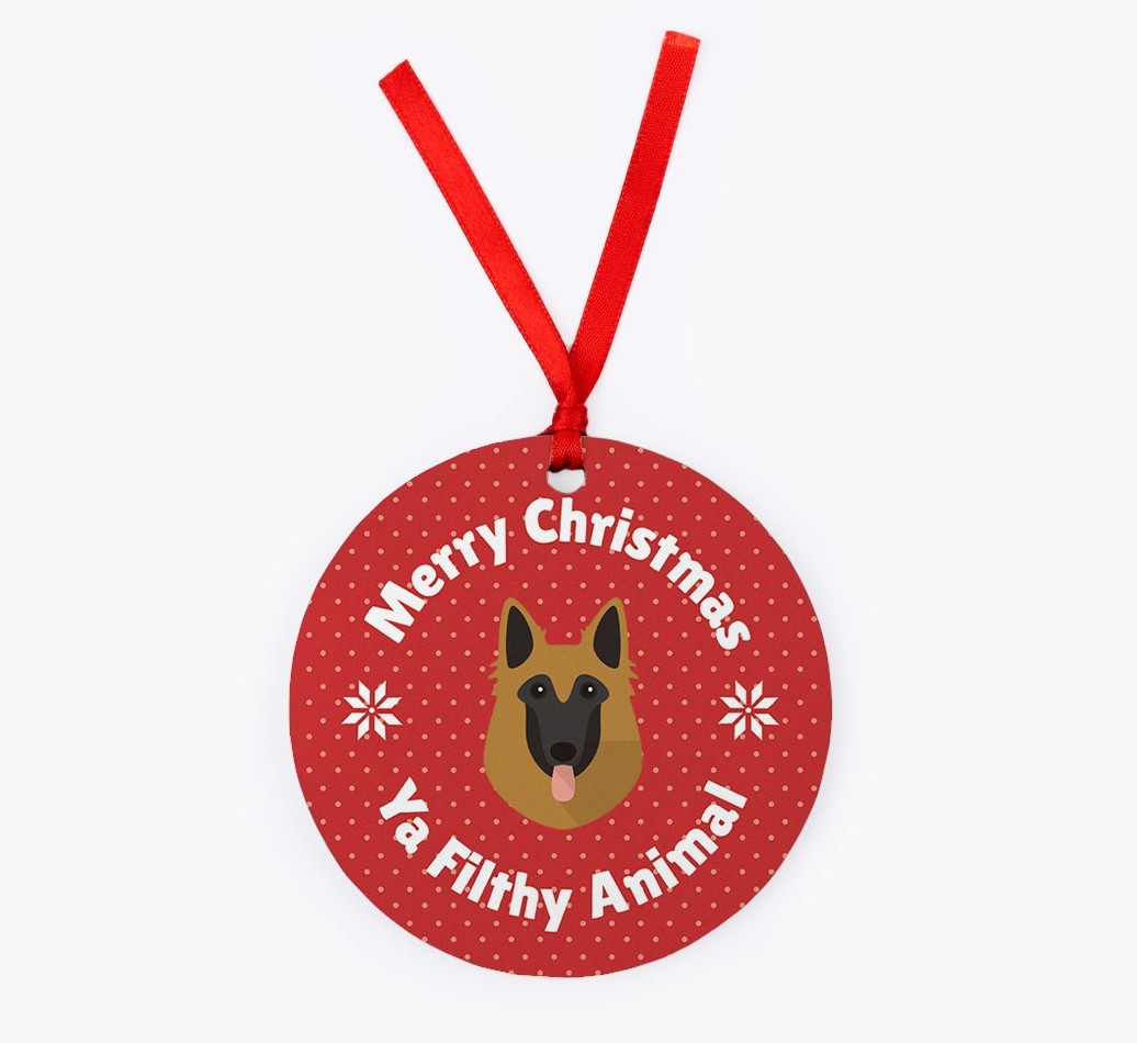 'Merry Christmas Ya Filthy Animal' - {breedFullName} Christmas Decoration