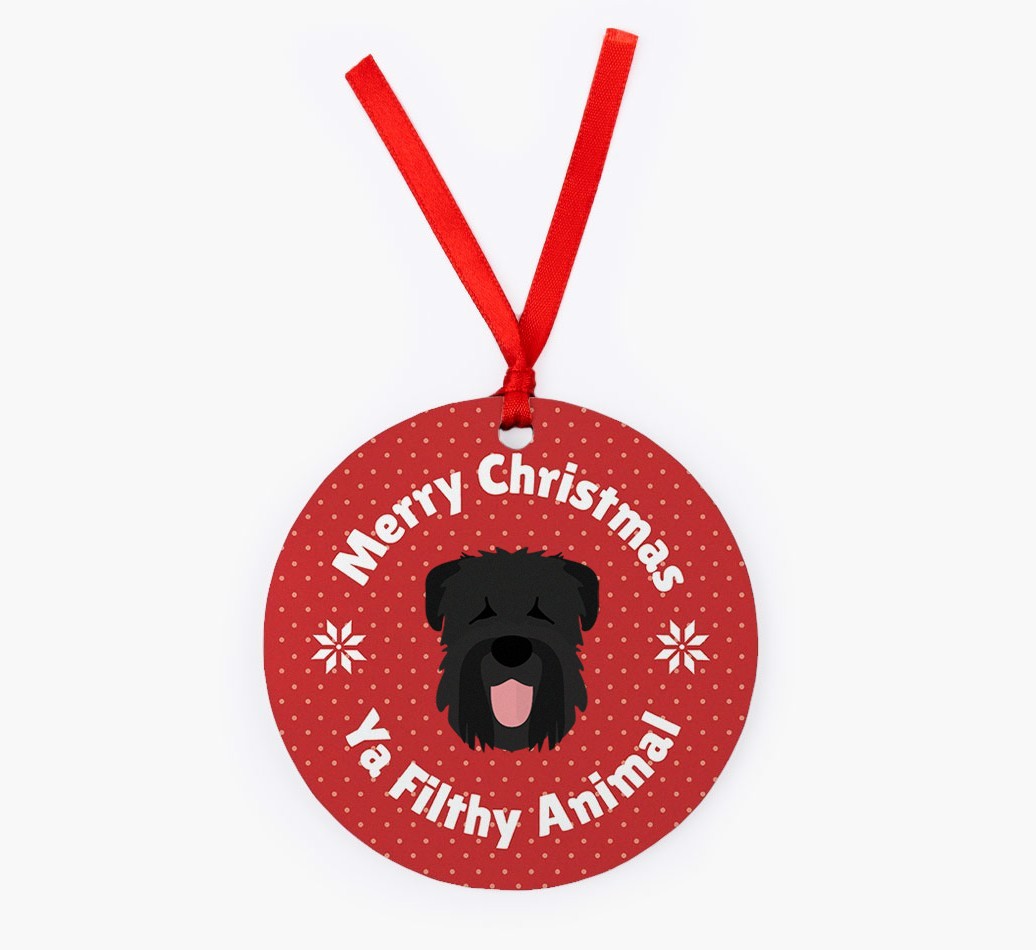 'Merry Christmas Ya Filthy Animal' - {breedFullName} Christmas Decoration