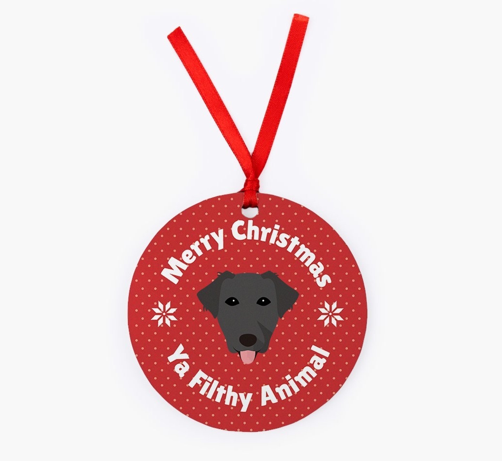 'Merry Christmas Ya Filthy Animal' - {breedFullName} Christmas Decoration
