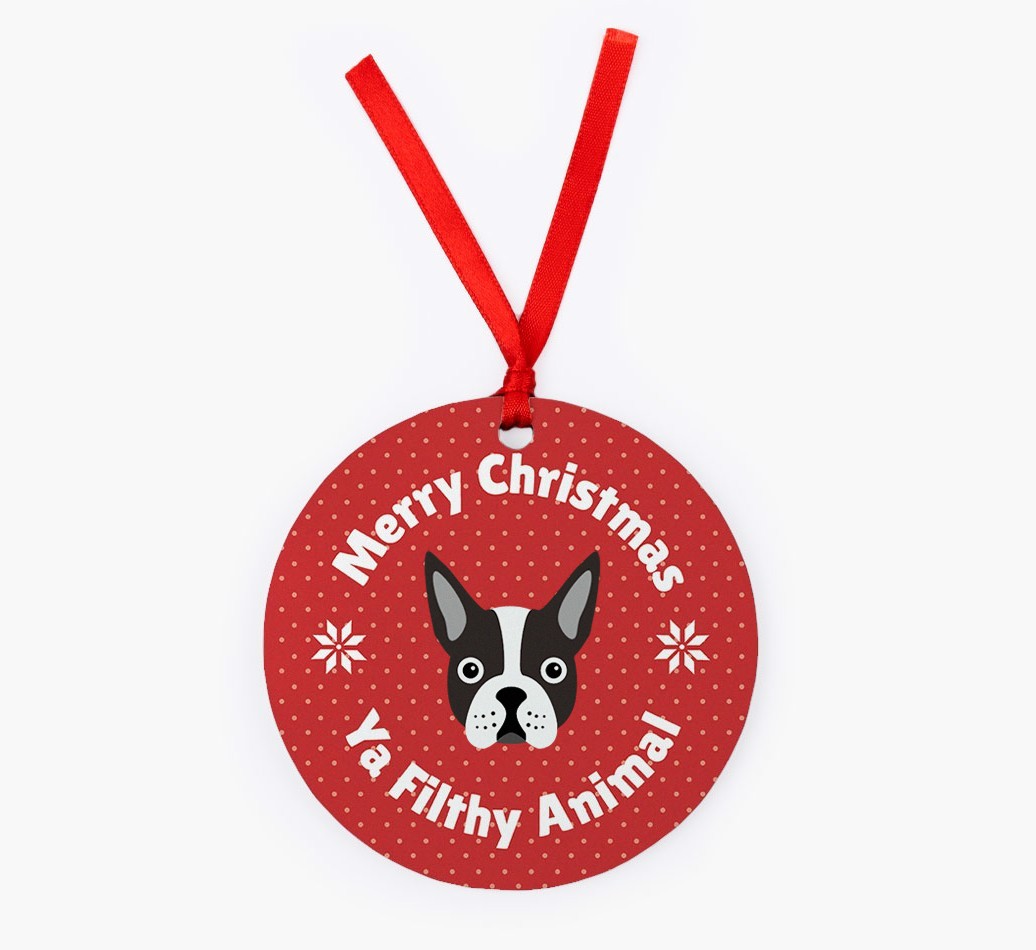 'Merry Christmas Ya Filthy Animal' - {breedFullName} Christmas Decoration