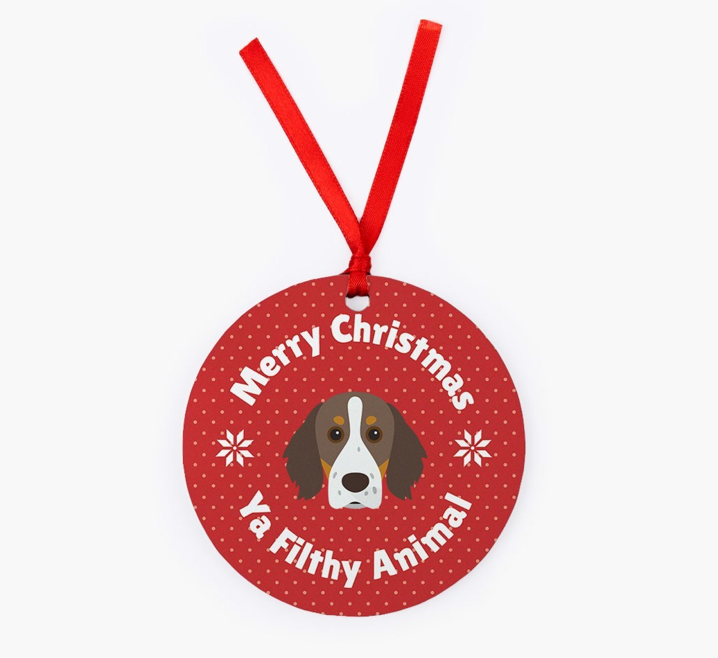 'Merry Christmas Ya Filthy Animal' - {breedFullName} Christmas Decoration