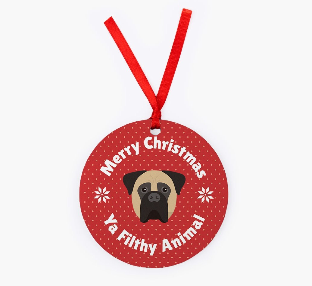 'Merry Christmas Ya Filthy Animal' - {breedFullName} Christmas Decoration