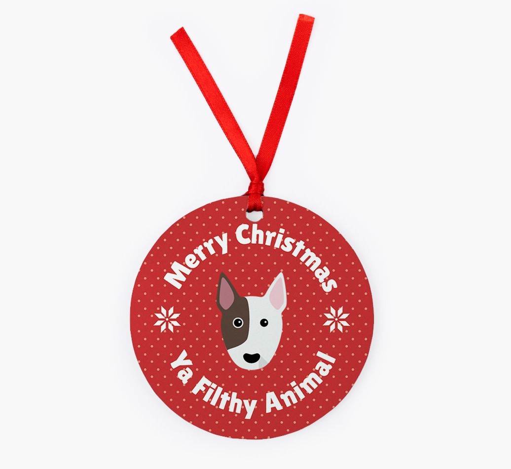 'Merry Christmas Ya Filthy Animal' - {breedFullName} Christmas Decoration