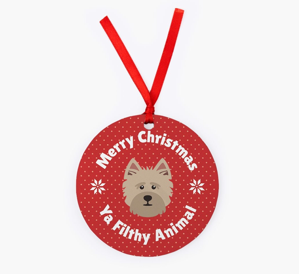 'Merry Christmas Ya Filthy Animal' - {breedFullName} Christmas Decoration