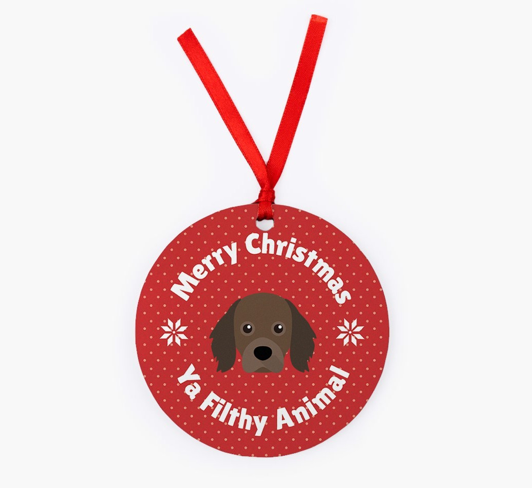 'Merry Christmas Ya Filthy Animal' - {breedFullName} Christmas Decoration