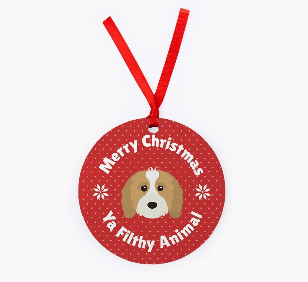 'Merry Christmas Ya Filthy Animal' - {breedFullName} Christmas Decoration