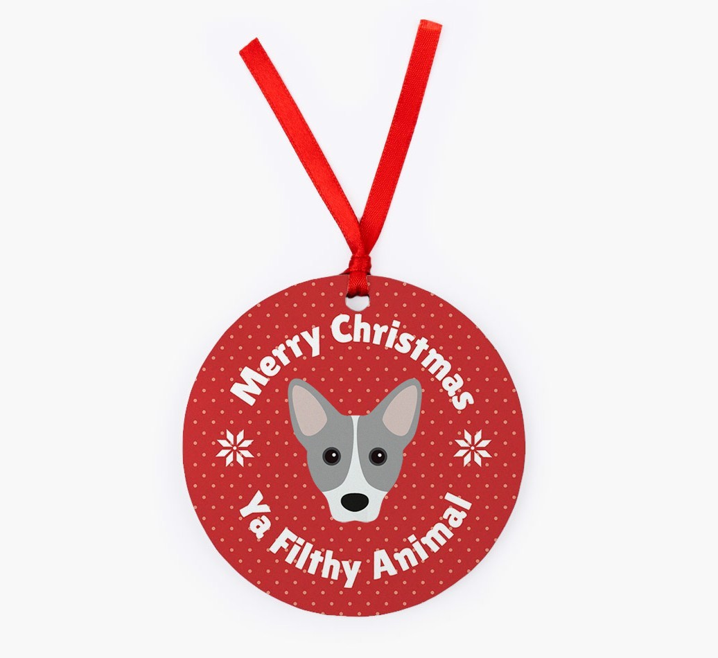 'Merry Christmas Ya Filthy Animal' - {breedFullName} Christmas Decoration