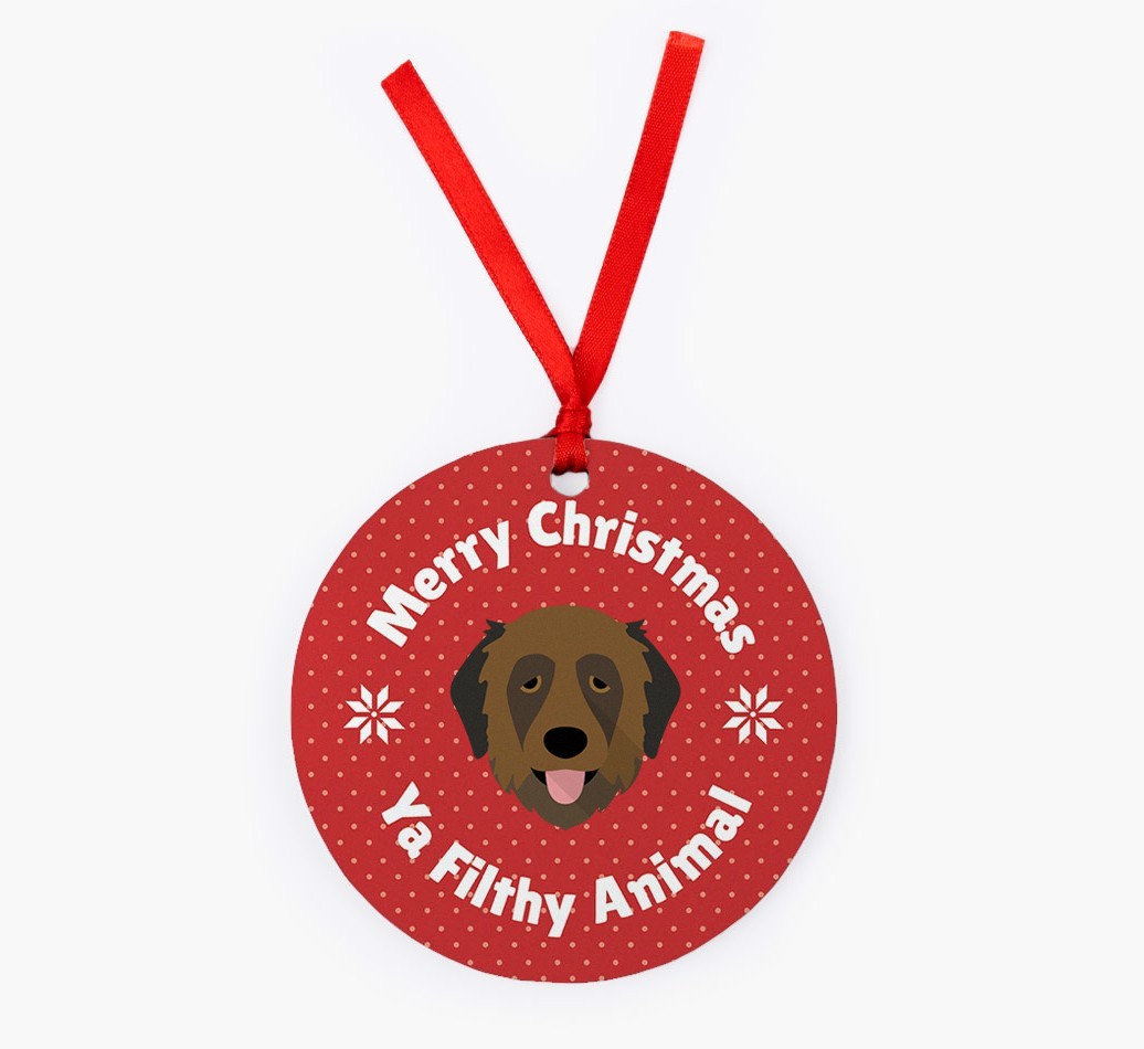 'Merry Christmas Ya Filthy Animal' - {breedFullName} Christmas Decoration