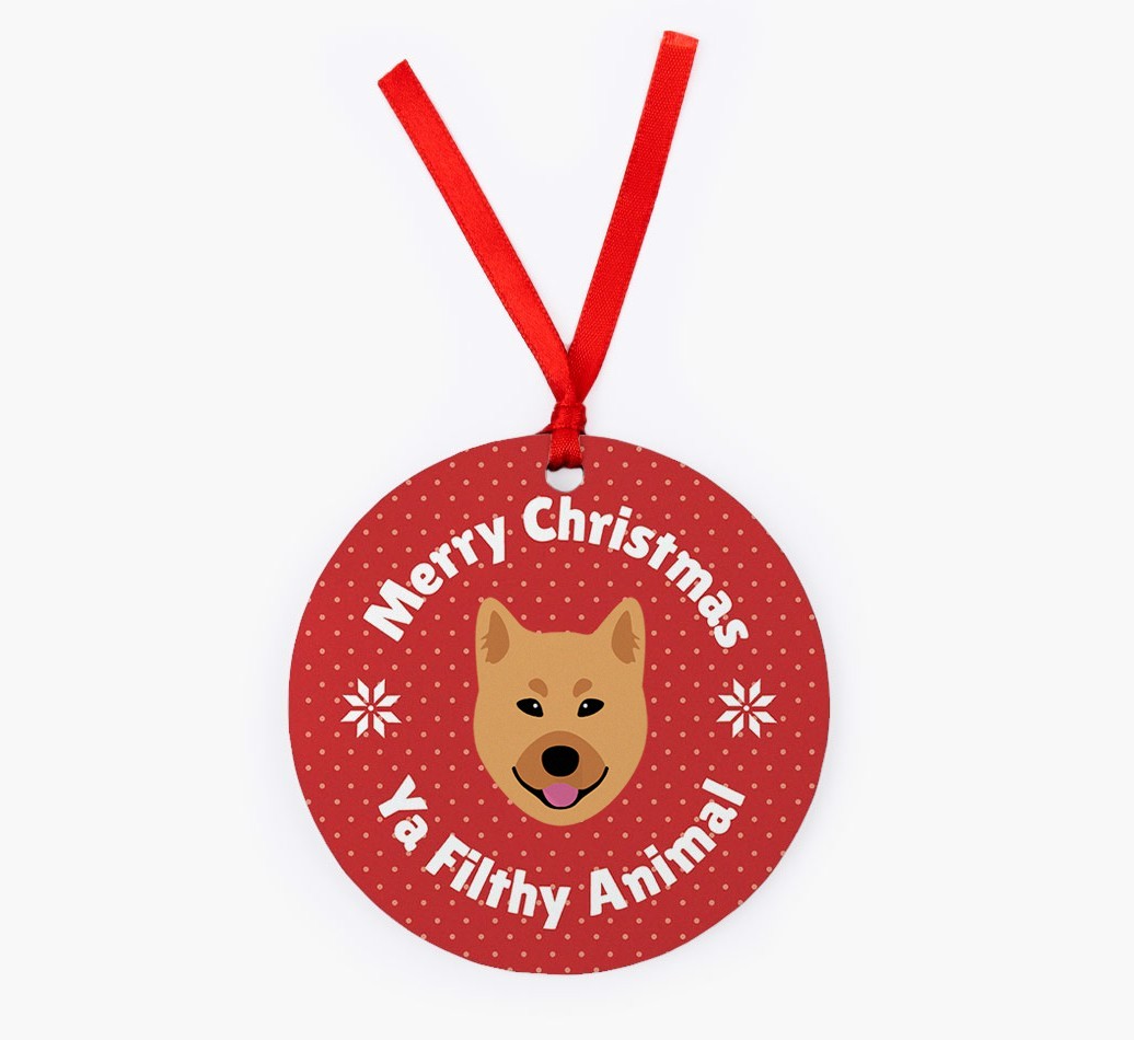 'Merry Christmas Ya Filthy Animal' - {breedFullName} Christmas Decoration