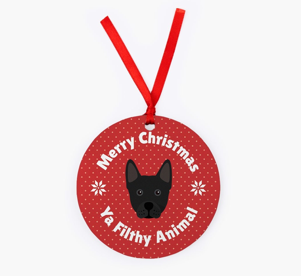 'Merry Christmas Ya Filthy Animal' - {breedFullName} Christmas Decoration