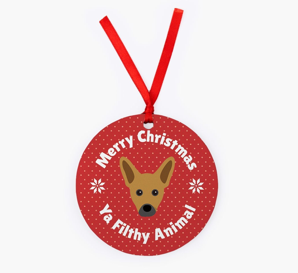 'Merry Christmas Ya Filthy Animal' - {breedFullName} Christmas Decoration