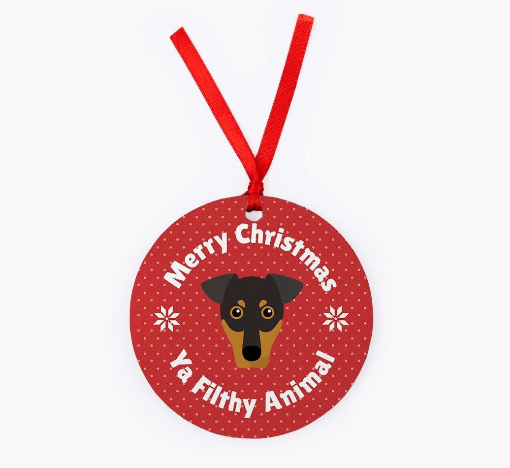 'Merry Christmas Ya Filthy Animal' - {breedFullName} Christmas Decoration