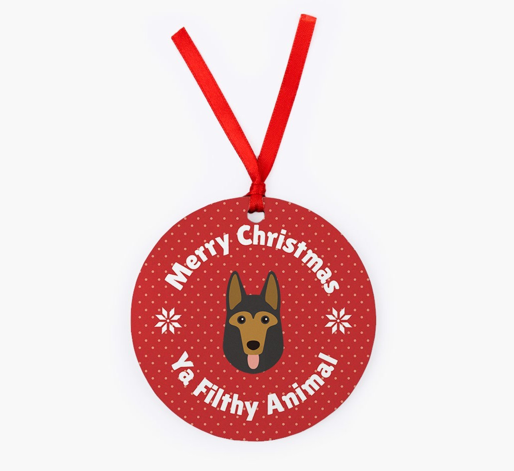 'Merry Christmas Ya Filthy Animal' - {breedFullName} Christmas Decoration