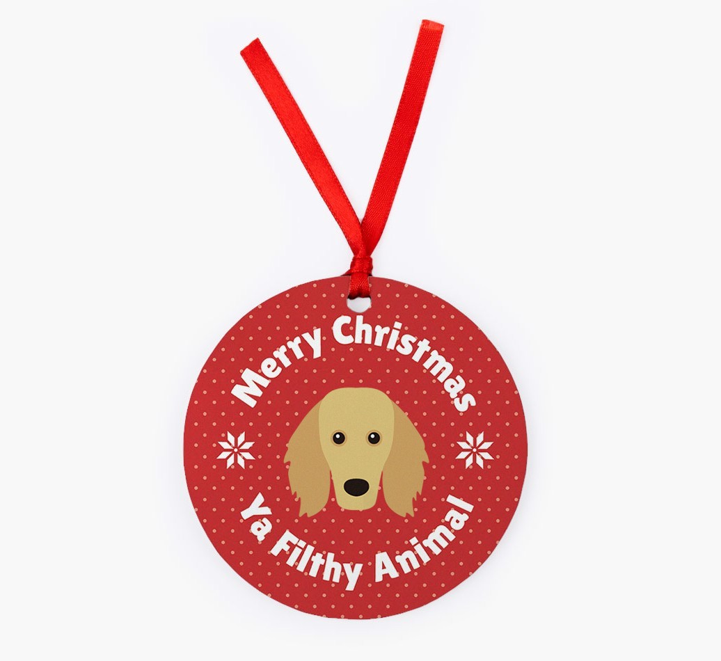 'Merry Christmas Ya Filthy Animal' - {breedFullName} Christmas Decoration