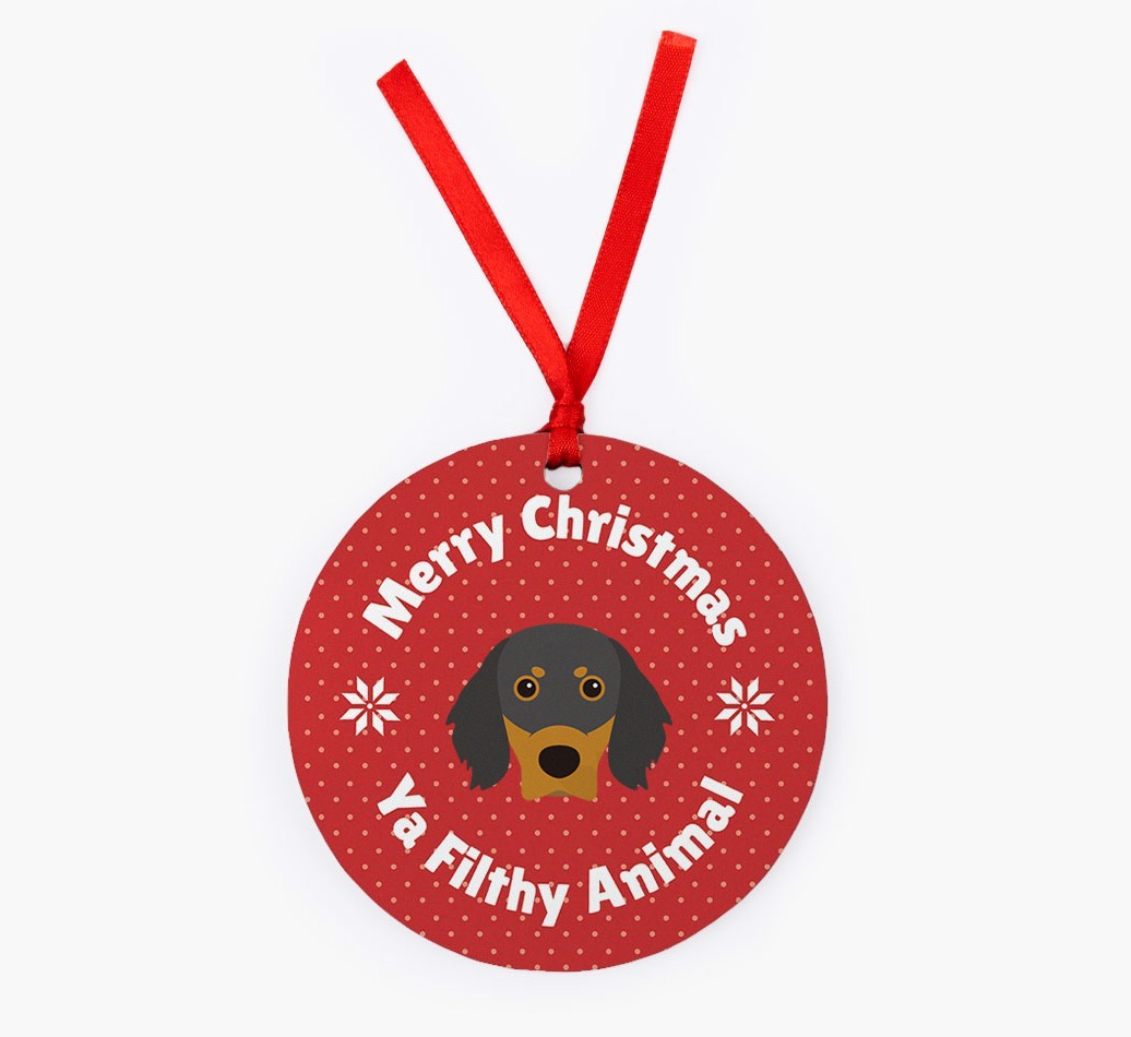 'Merry Christmas Ya Filthy Animal' - {breedFullName} Christmas Decoration