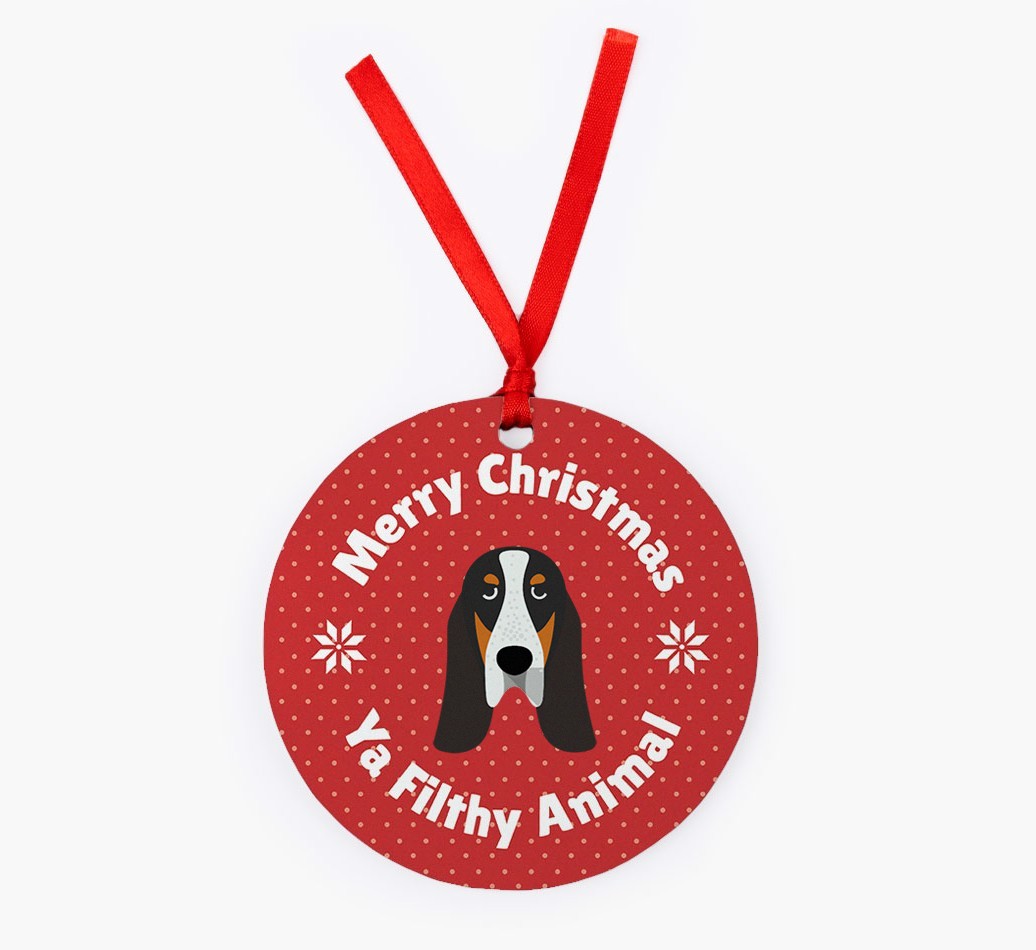 'Merry Christmas Ya Filthy Animal' - {breedFullName} Christmas Decoration