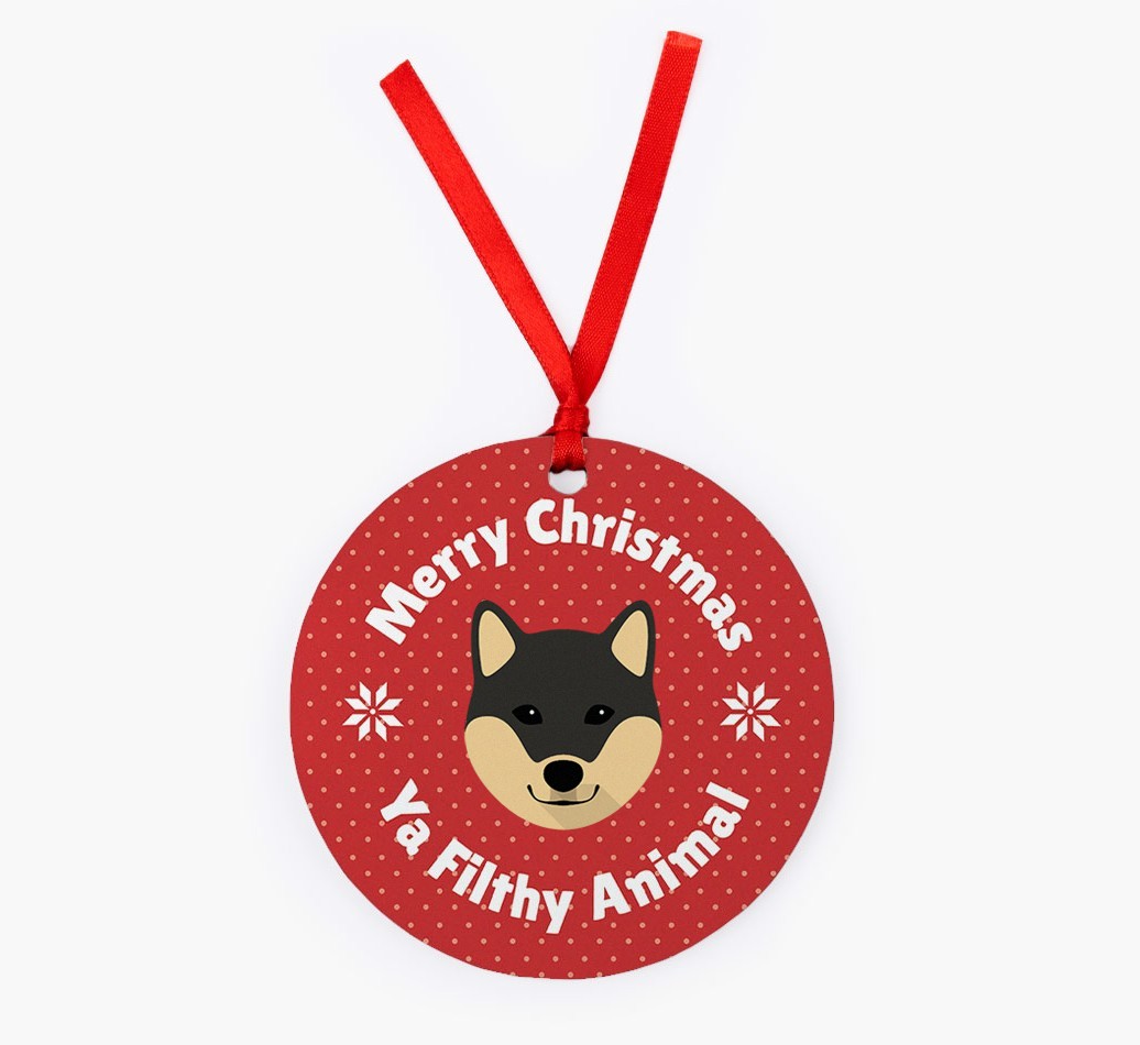'Merry Christmas Ya Filthy Animal' - {breedFullName} Christmas Decoration