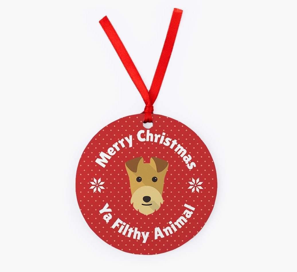 'Merry Christmas Ya Filthy Animal' - {breedFullName} Christmas Decoration