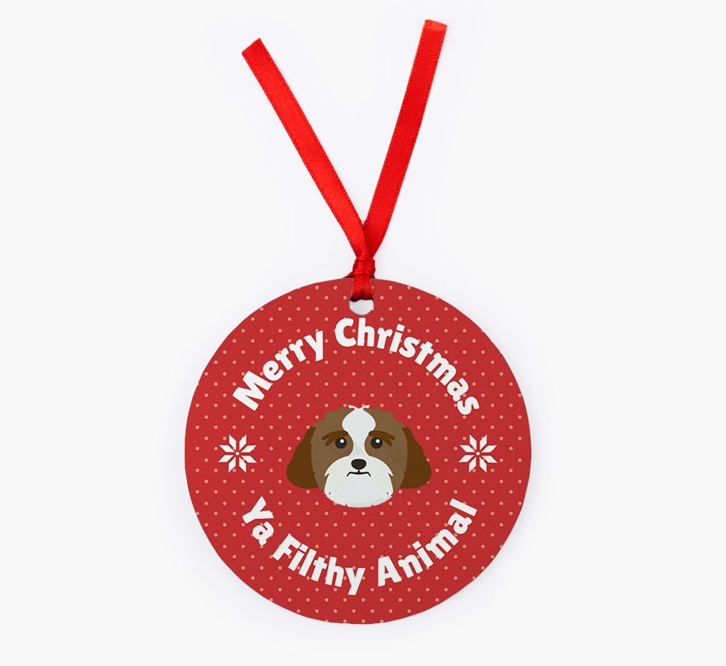 'Merry Christmas Ya Filthy Animal' - {breedFullName} Christmas Decoration