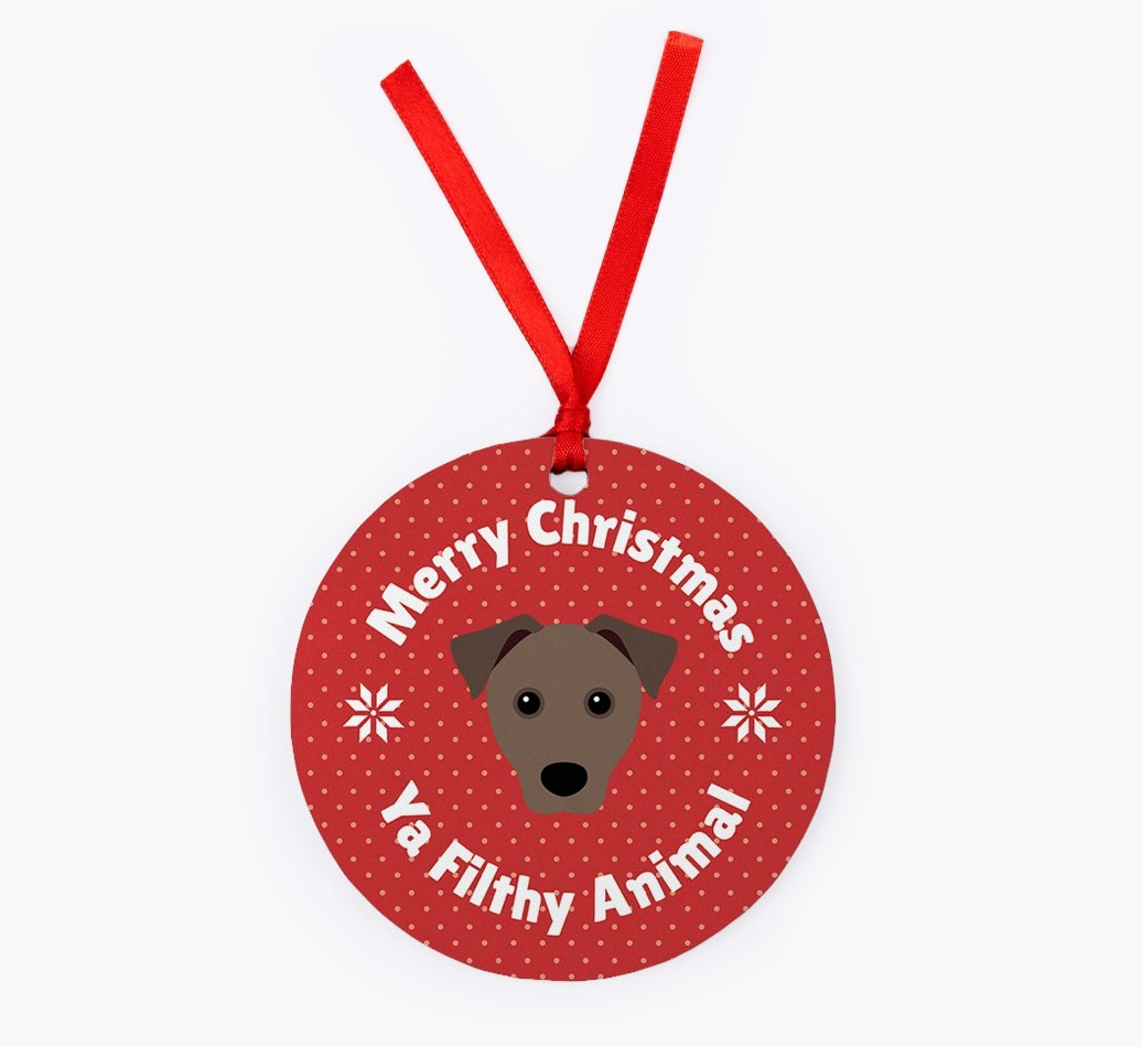 'Merry Christmas Ya Filthy Animal' - {breedFullName} Christmas Decoration
