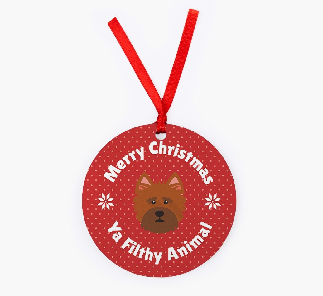 'Merry Christmas Ya Filthy Animal' - {breedFullName} Christmas Decoration