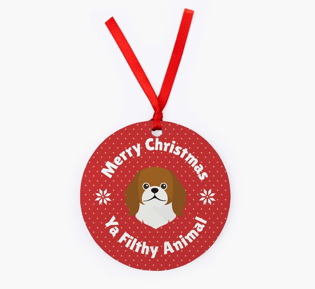 'Merry Christmas Ya Filthy Animal' - {breedFullName} Christmas Decoration