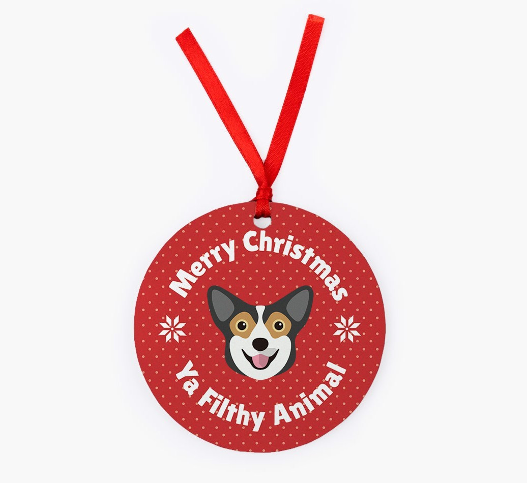 'Merry Christmas Ya Filthy Animal' - {breedFullName} Christmas Decoration
