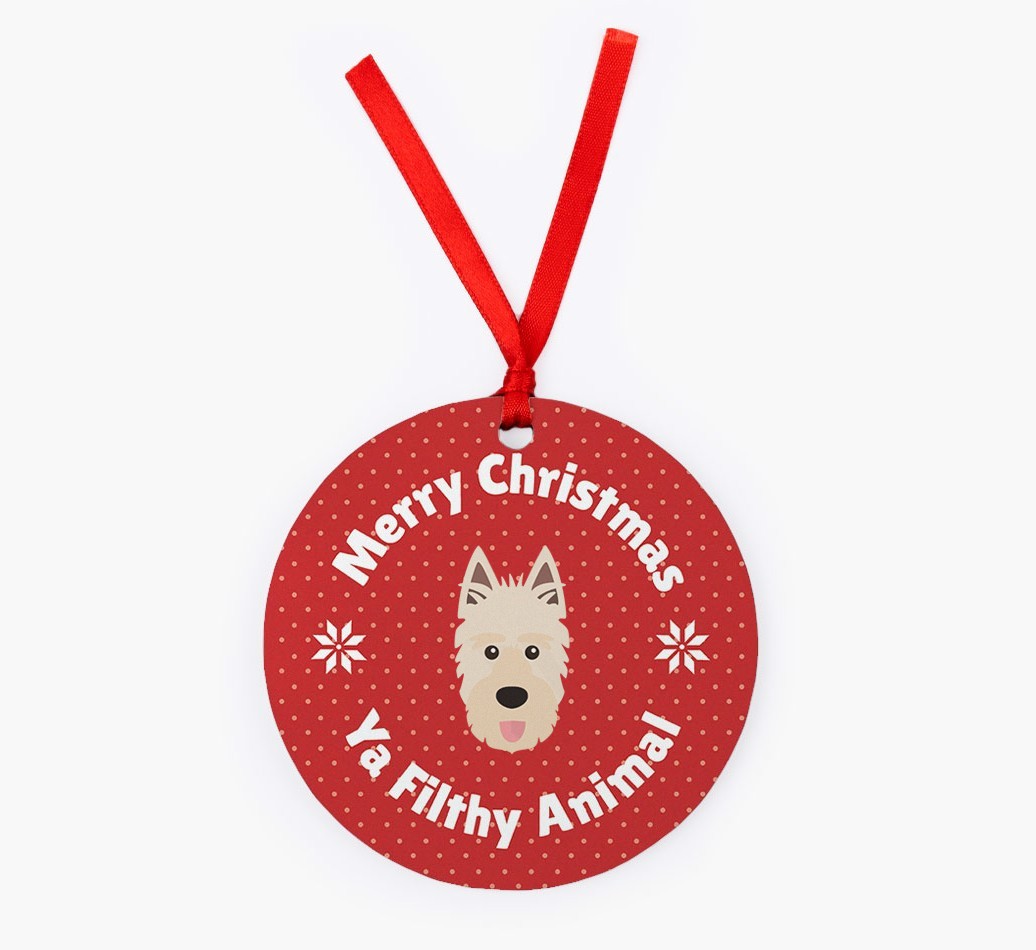 'Merry Christmas Ya Filthy Animal' - {breedFullName} Christmas Decoration