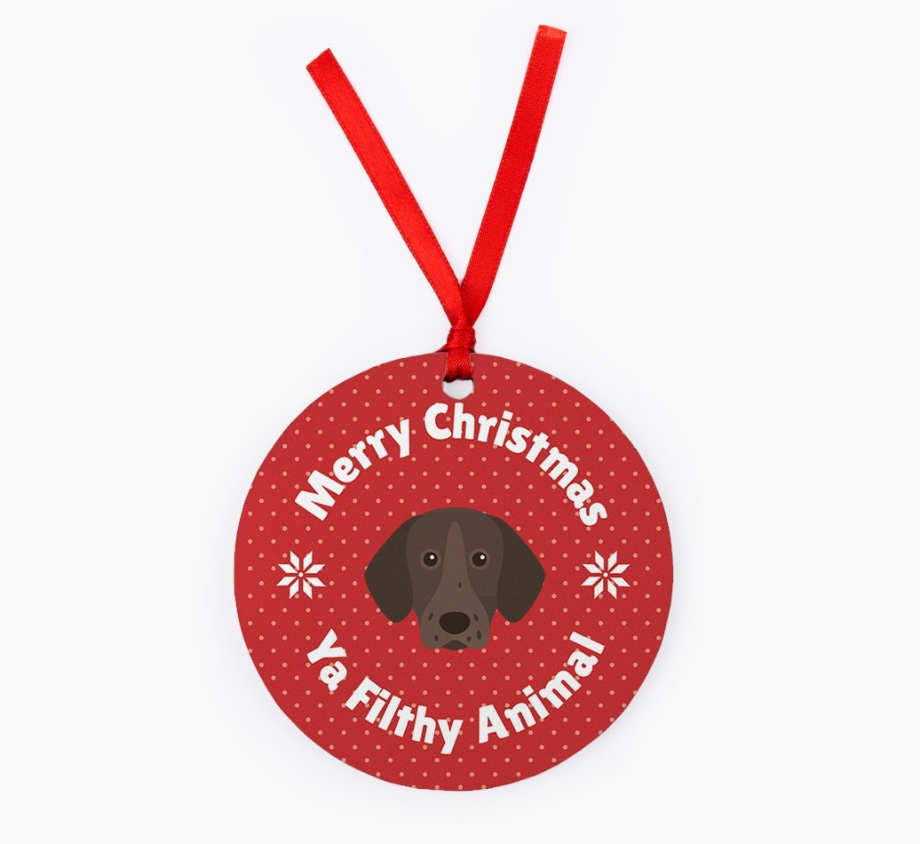'Merry Christmas Ya Filthy Animal' - {breedFullName} Christmas Decoration