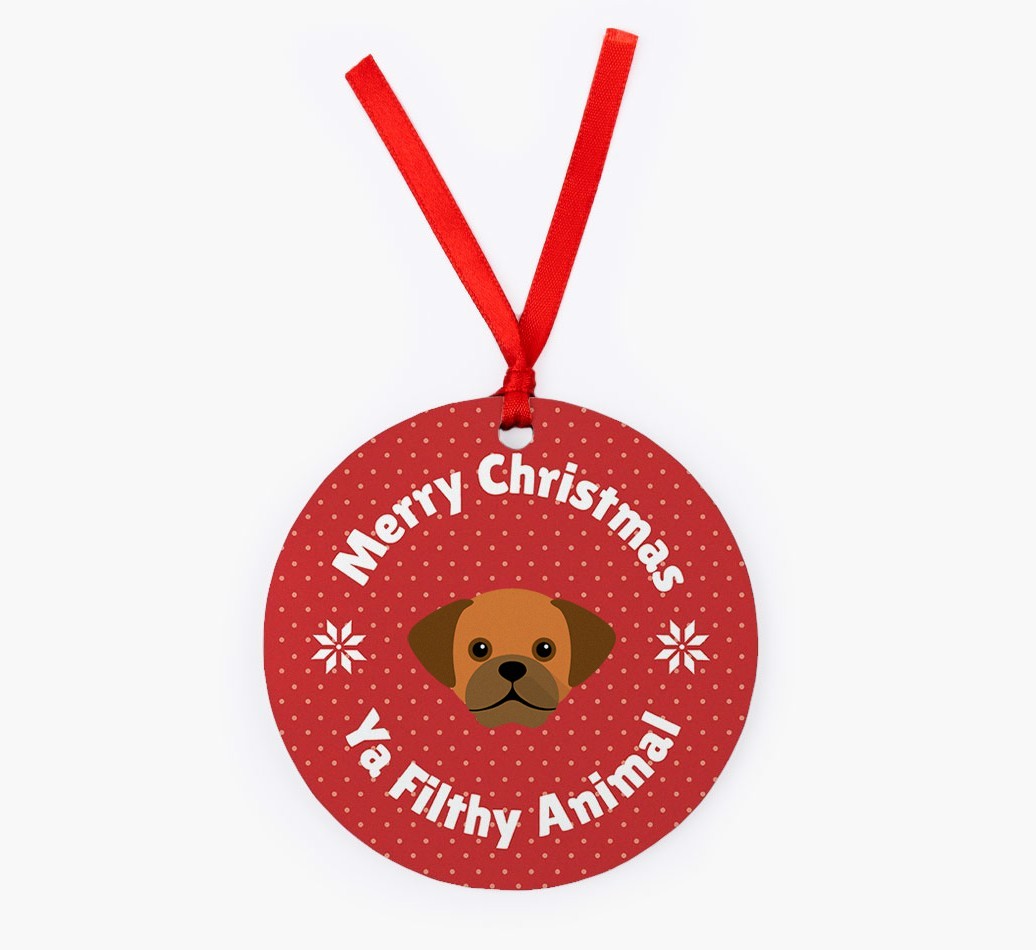 'Merry Christmas Ya Filthy Animal' - {breedFullName} Christmas Decoration