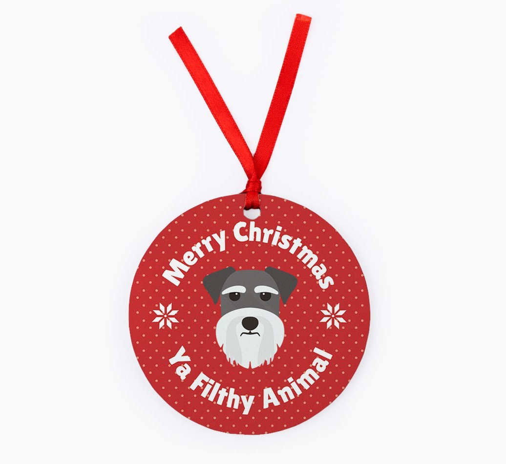 'Merry Christmas Ya Filthy Animal' - {breedFullName} Christmas Decoration