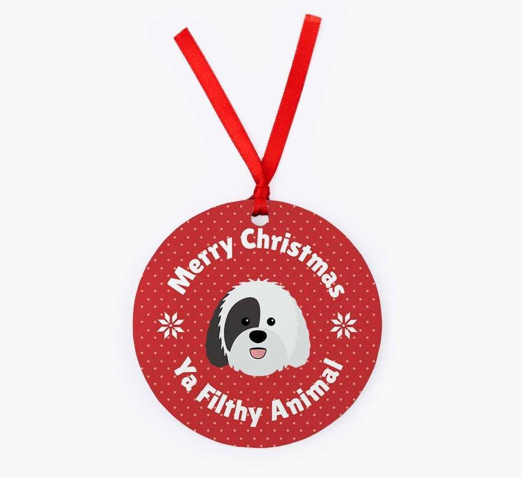 'Merry Christmas Ya Filthy Animal' - {breedFullName} Christmas Decoration