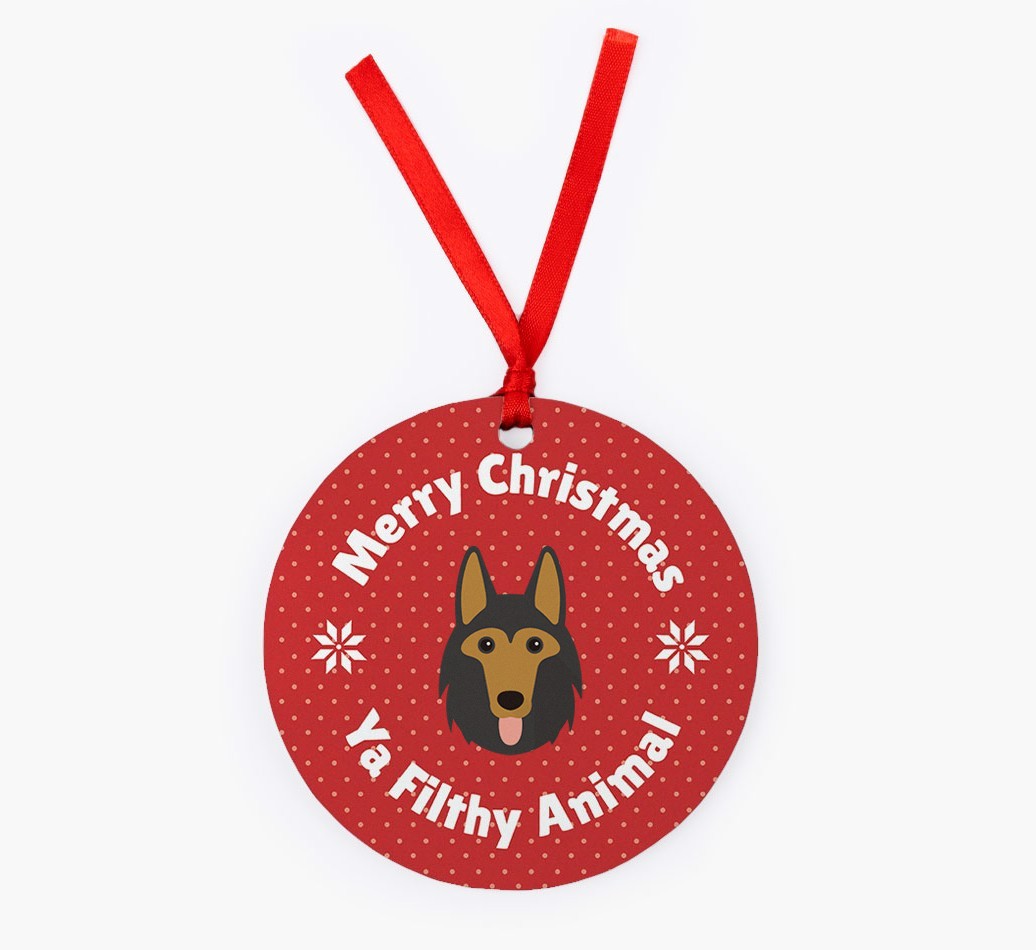 'Merry Christmas Ya Filthy Animal' - {breedFullName} Christmas Decoration