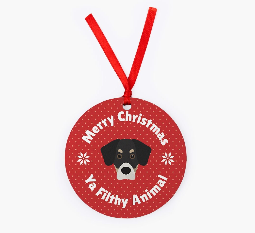 'Merry Christmas Ya Filthy Animal' - {breedFullName} Christmas Decoration
