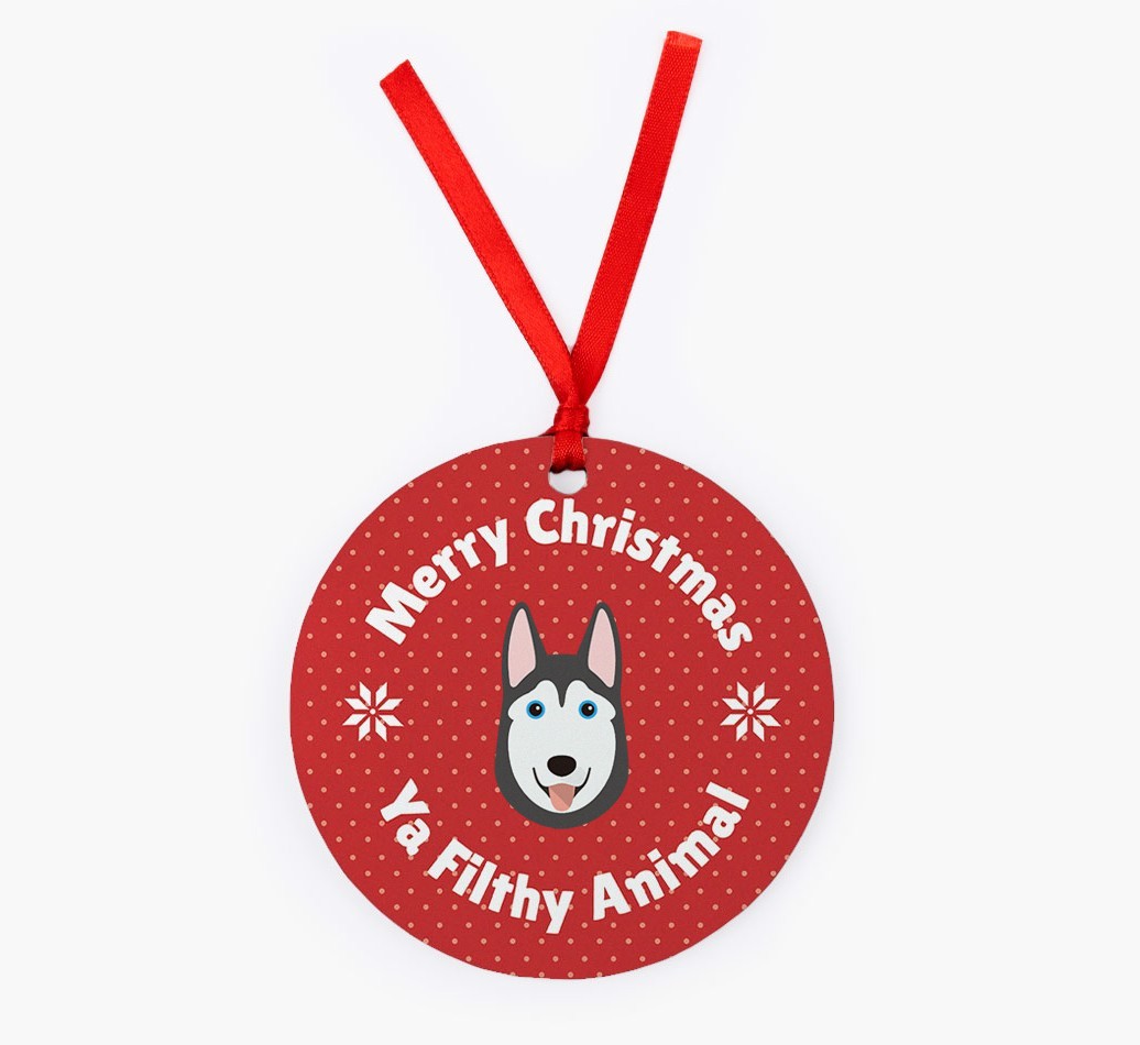 'Merry Christmas Ya Filthy Animal' - {breedFullName} Christmas Decoration