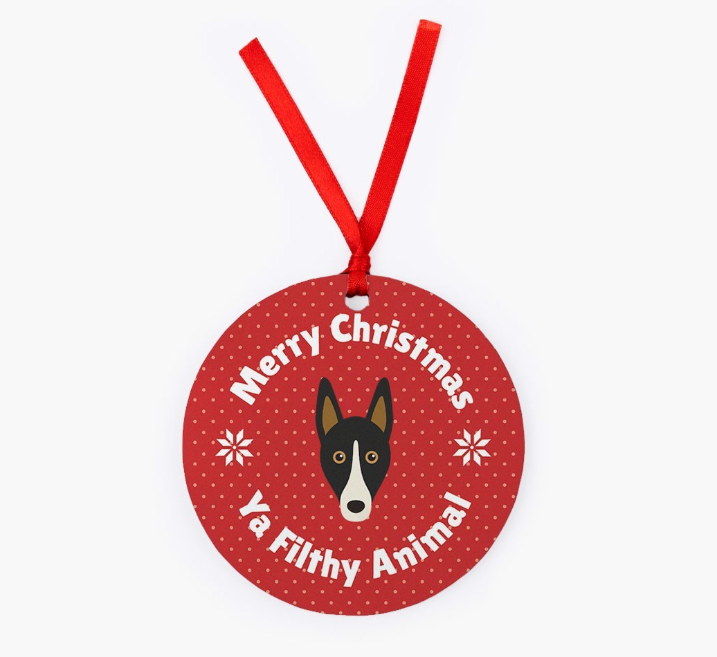 'Merry Christmas Ya Filthy Animal' - {breedFullName} Christmas Decoration
