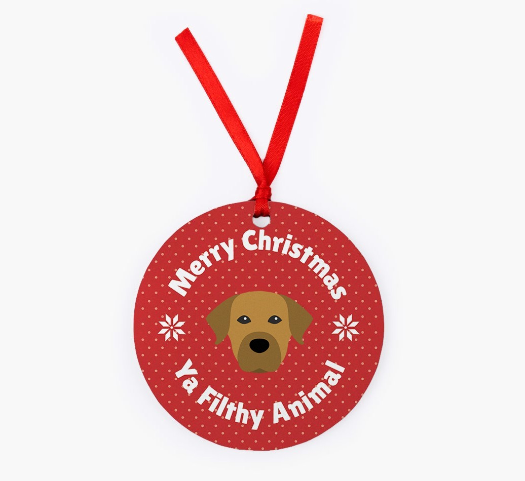 'Merry Christmas Ya Filthy Animal' - {breedFullName} Christmas Decoration