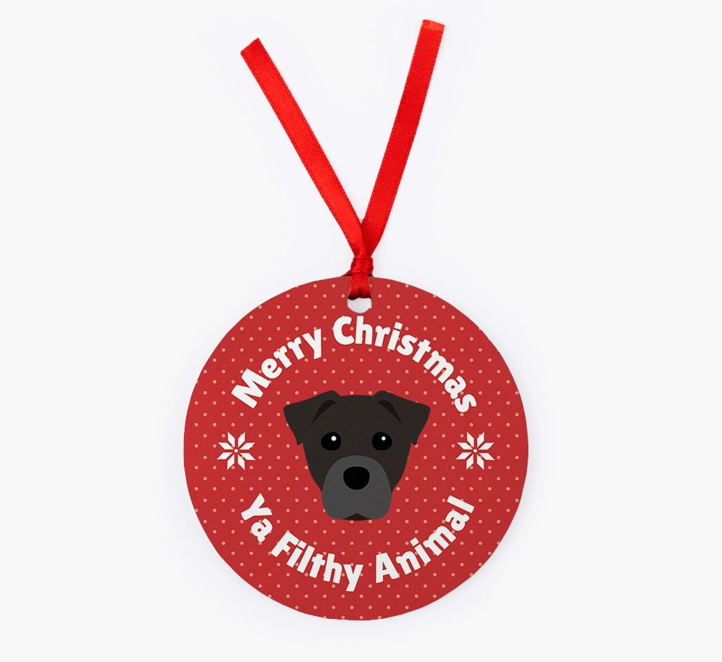 'Merry Christmas Ya Filthy Animal' - {breedFullName} Christmas Decoration