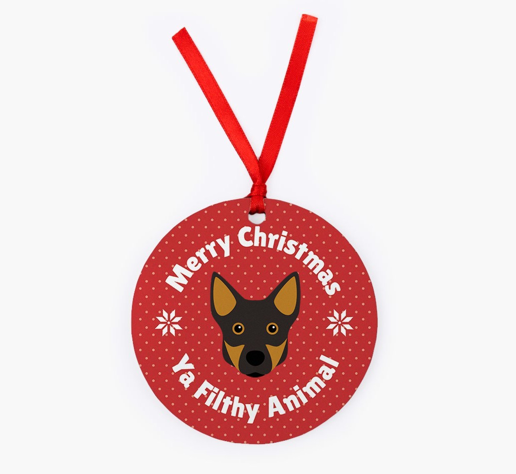 'Merry Christmas Ya Filthy Animal' - {breedFullName} Christmas Decoration