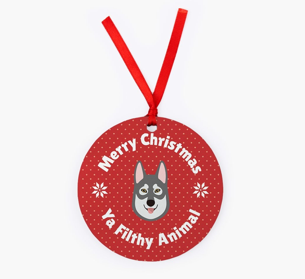 'Merry Christmas Ya Filthy Animal' - {breedFullName} Christmas Decoration