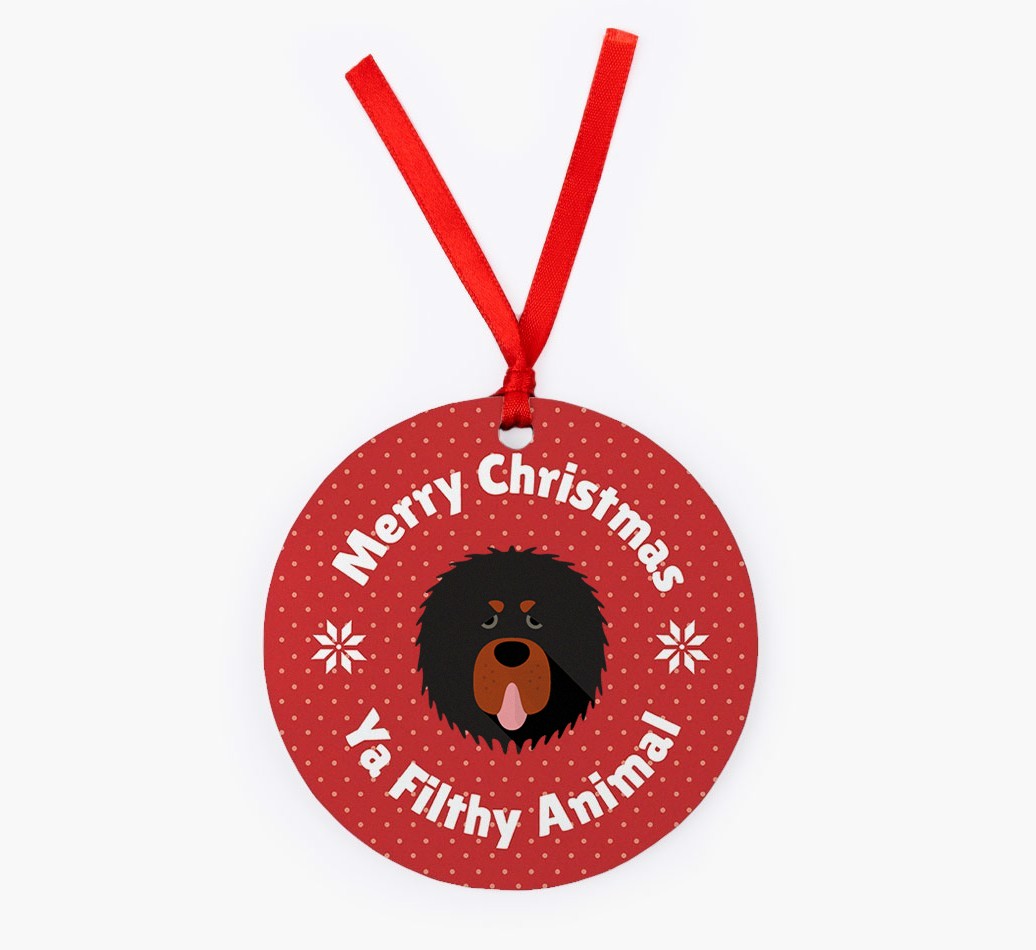 'Merry Christmas Ya Filthy Animal' - {breedFullName} Christmas Decoration