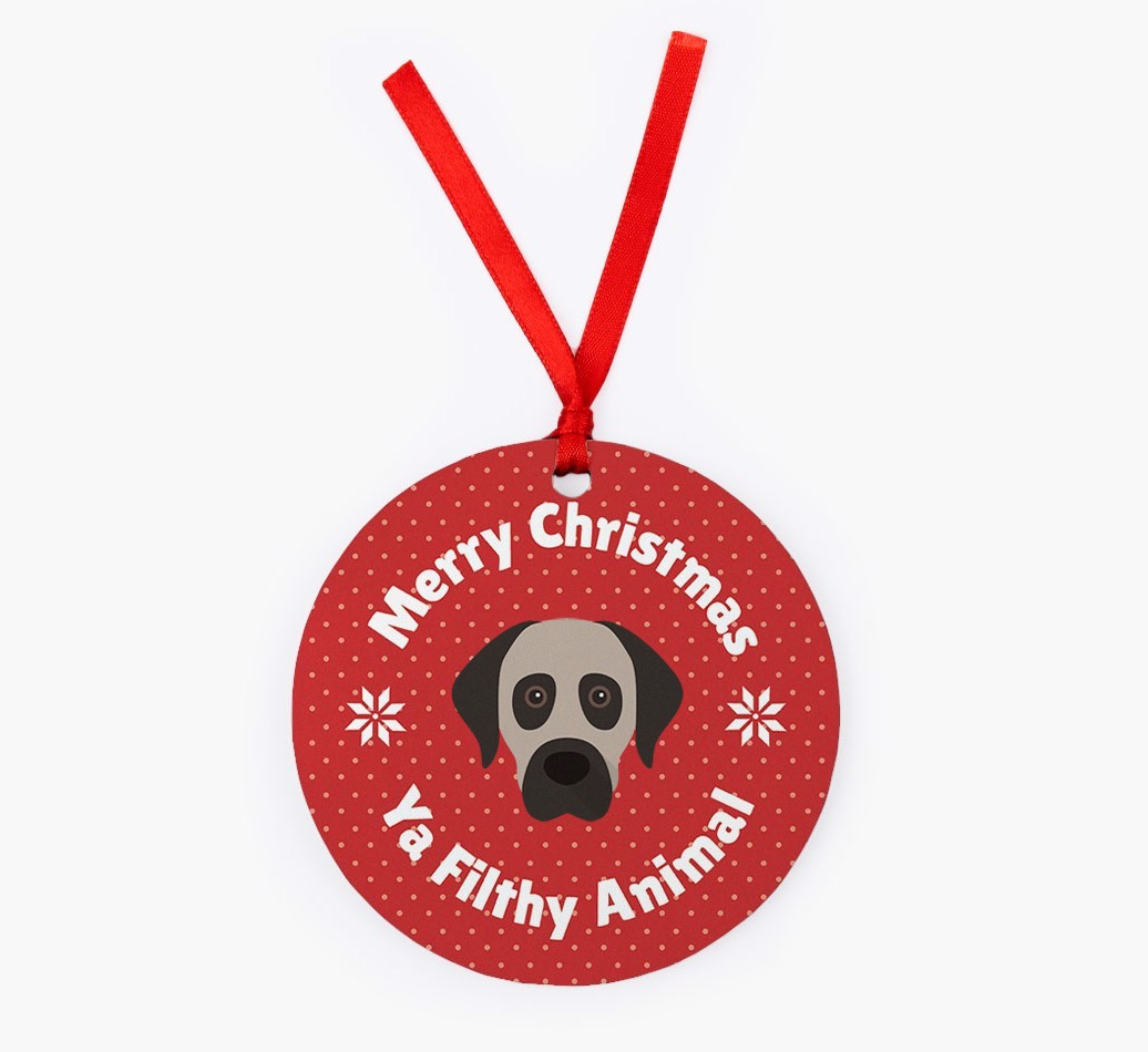 'Merry Christmas Ya Filthy Animal' - {breedFullName} Christmas Decoration