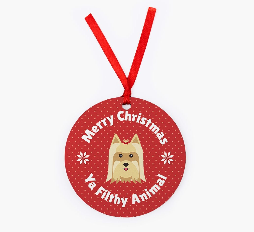 'Merry Christmas Ya Filthy Animal' - {breedFullName} Christmas Decoration